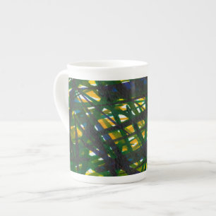 Grönt Thicket II Benporslin Mugg