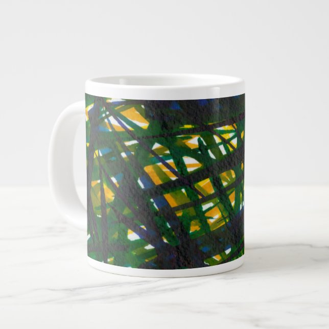 Grönt Thicket II Jumbo Mugg (Framsida vänster)