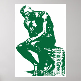 Grönt Thinker Poster