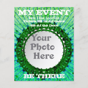 Grönt Tiedye Photo Event Flyers