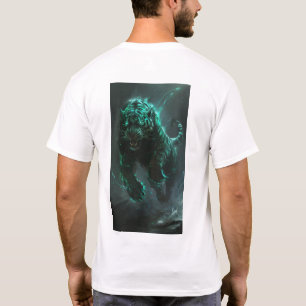 Grönt Tiger Graphic Print T-Shirt - Djur älskare