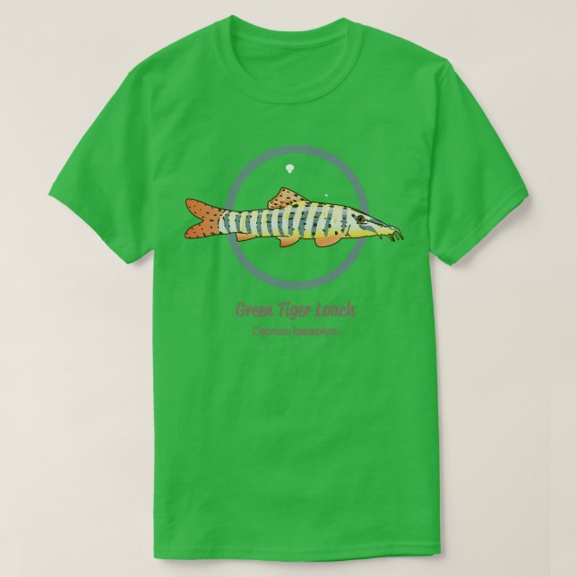 Grönt Tiger Loach T Shirt (Design framsida)