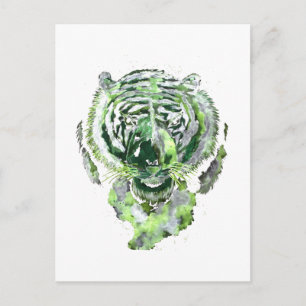 Grönt Tiger Spirit Vykort