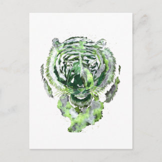 Grönt Tiger Spirit Vykort
