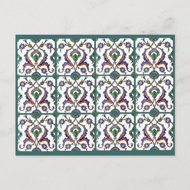 Grönt Tile-Turkey Vykort (Framsida)