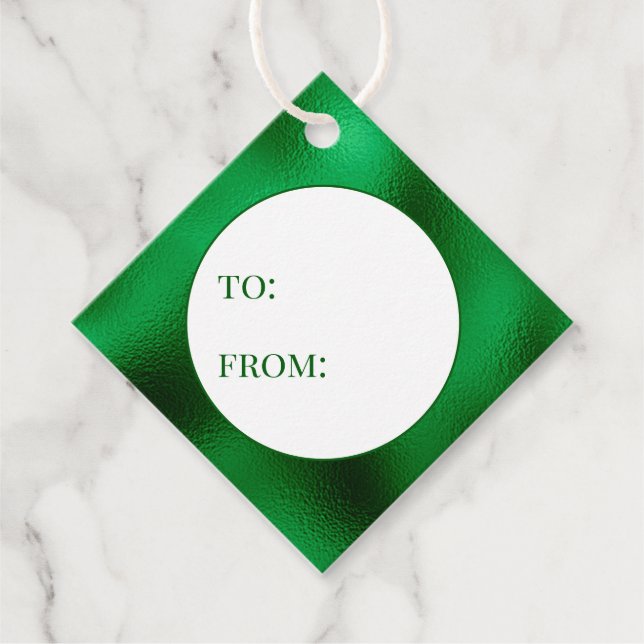 Grönt till från gåvor etiketter (Framsida)