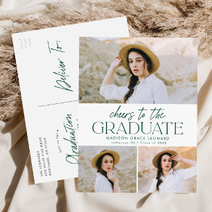 Grönt till Grad 3-fotoStudentfesten Inbjudan Vykort