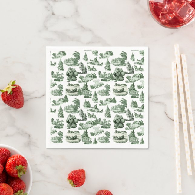 Grönt toalettpapper jul by Santa renar  Pappersservett (Insitu)