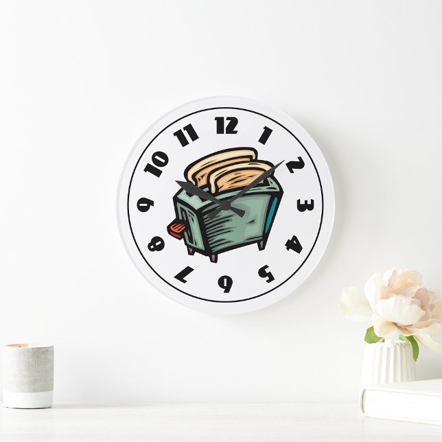 Grönt Toaster Clock Stor Klocka (Skapare uppladdad)