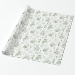 Grönt Toile De Jouy Vintage Blommigt Chinoiserie Presentpapper<br><div class="desc">Förvandla firande med vår Oliv grönt Toile de Jouy Party Decor Collection. Den här eleganten gör att man visar upp invecklade jinoiseriska vilda blommor, fåglar och fjärilar, som alla är mycket designade för att skapa en sofistikerad och tidlös atmosfär. Med detaljerade blommigtar och en oliv grönt palett för rik tillför...</div>