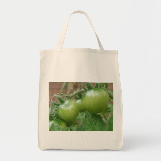 Grönt Tomates Organic Livsmedel Tote Bag Tygkasse (Framsidan)