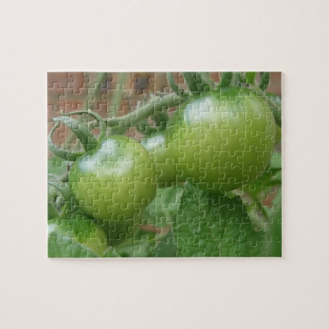 Grönt Tomates Puzzle Pussel (Horisontell)