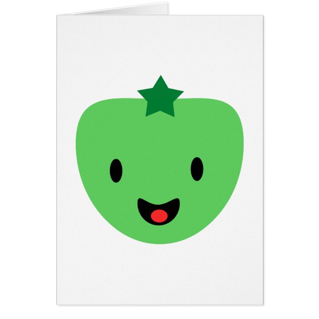 Grönt tomato hälsningskort (Framsidan)