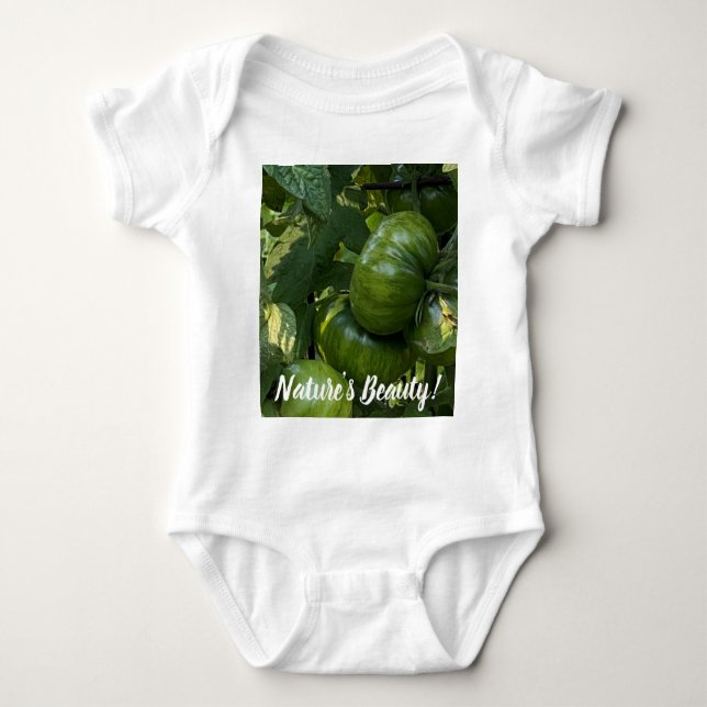GRÖNT TOMATO VEGETABLE BABY ONE BIET T SHIRT (Framsida)