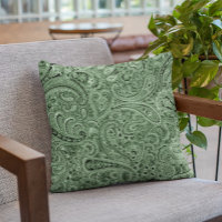 Grönt Tones Blommigt Paisley Mönster