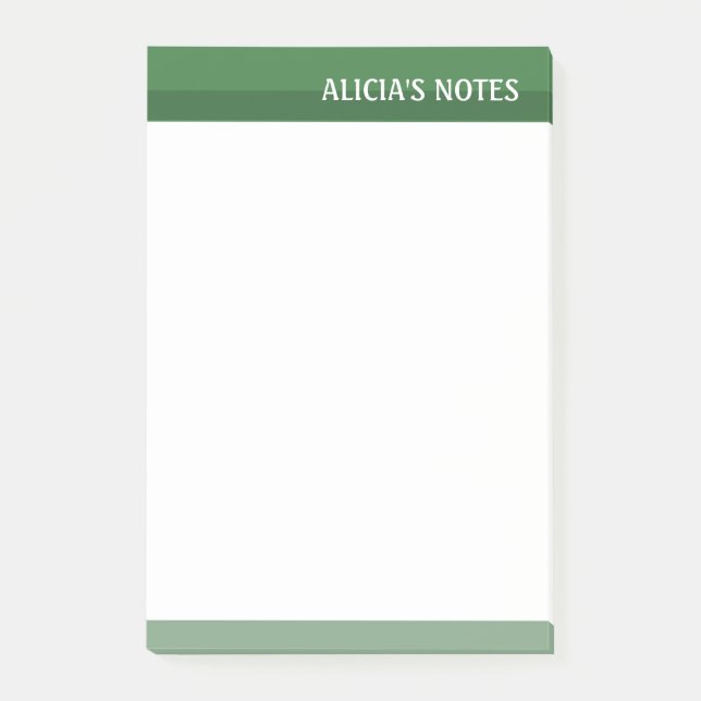 Grönt Tones Post-it Block (Framsida)