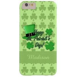 Grönt top hat Shamrocks St. Patricks Monogram namn