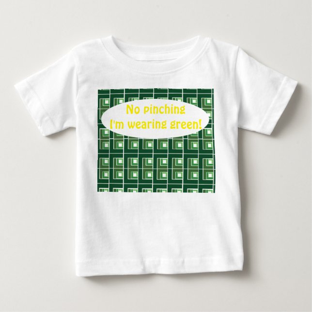 Grönt Topsy Turvy T Shirt (Framsida)