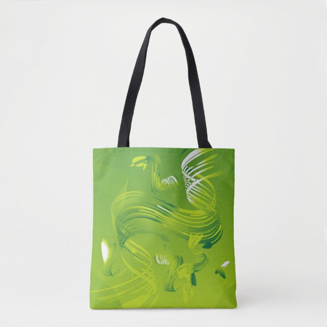Grönt Tote Bag - Lugn, Kreativ Stil Tygkasse (Framsida)