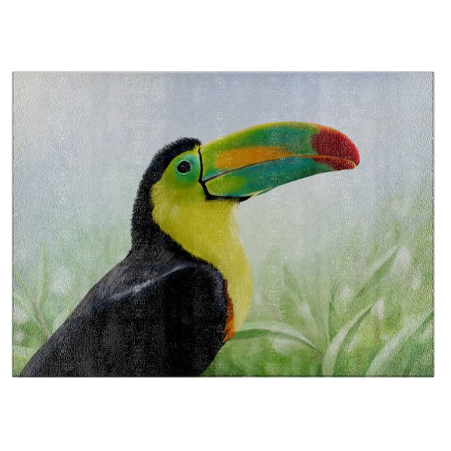 Grönt Toucan (färgfull Tropical Bird Black Gult ) (Framsidan)