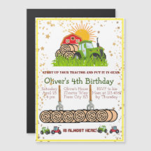 Grönt Tractor | Boys Thned Födelsedagsfest