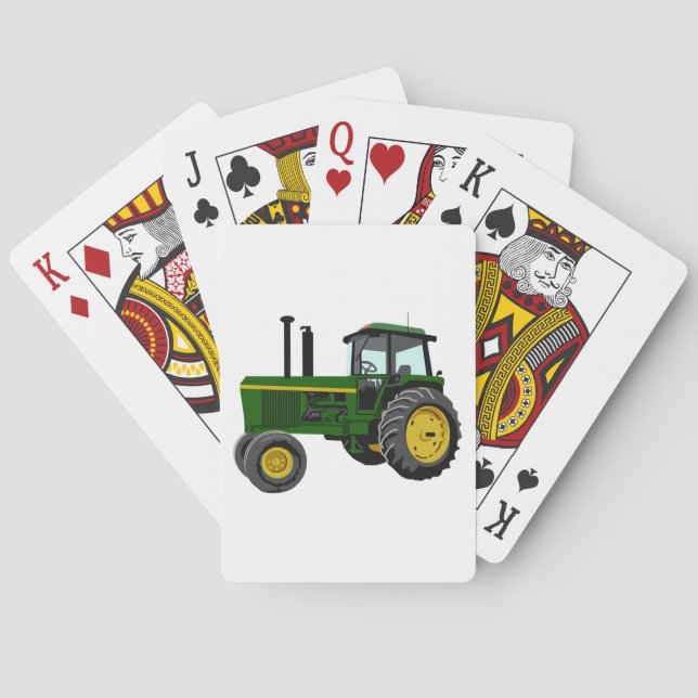 Grönt Tractor Casinokort (Baksidan)