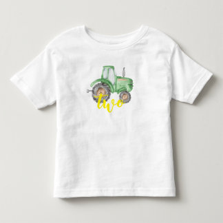Grönt Tractor Farm Birthday T-Shirt