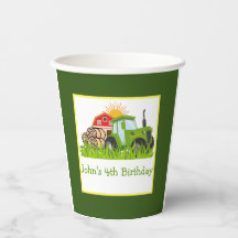 Grönt Tractor | Födelsedagsfest av grupptema - dek