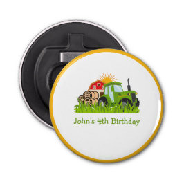 Grönt Tractor | Födelsedagsfest av grupptema - dek Flasköppnare