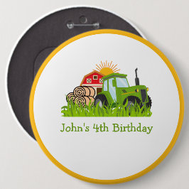 Grönt Tractor | Födelsedagsfest av grupptema - dek Knapp