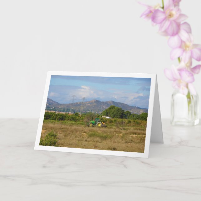 Grönt Tractor in Grönt Fält, Valencia, Spanien Kort (Orkide)