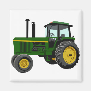 Grönt Tractor Magnet