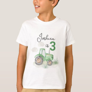 Grönt Tractor Theme T-Shirt - Farm Roligt