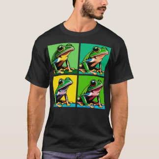 Grönt Träd Frog Art Coola Frog T Shirt