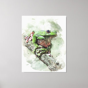 Grönt Träd Frog Canvastryck