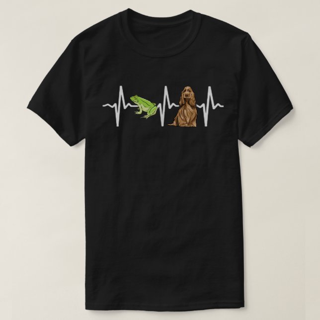 Grönt Träd Frog English Cocker Spain Heartslag D T Shirt (Design framsida)