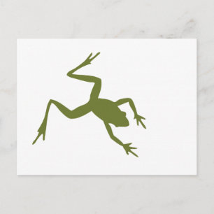 Grönt Träd Frog Illustration Vykort
