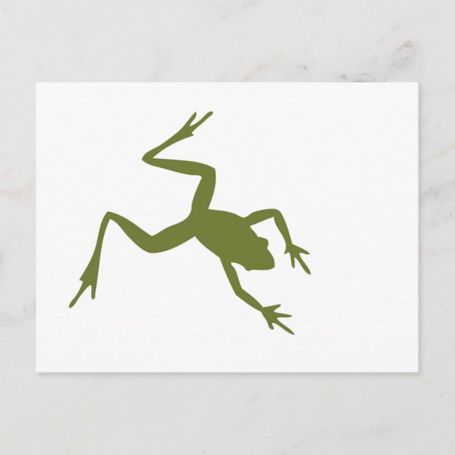 Grönt Träd Frog Illustration Vykort (Framsida)