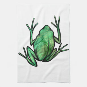 Grönt Träd Frog Kökshandduk
