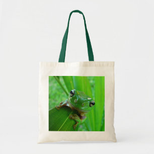 Grönt Träd Frog Tote Bag Tygkasse