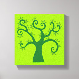 Grönt Träd-grafik orsakar miljöfel Canvastryck