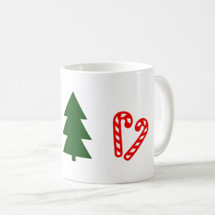Grönt träd julstall kaffemugg