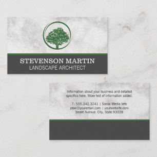 Grönt Träd Landscaping Logotyp Visitkort