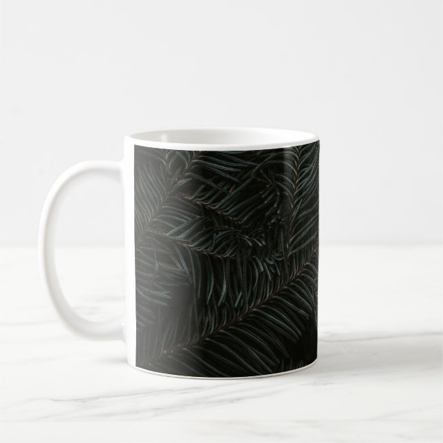 Grönt träd löv kaffemugg (Vänster)