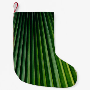 Grönt träd löv liten julstrumpa