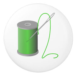 Grönt tråd med Nål-förslutning Knopp