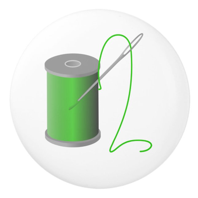 Grönt tråd med Nål-förslutning Knopp (Framsidan)