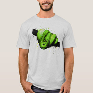 Grönt Träd Python Watercolor Reptile T Shirt