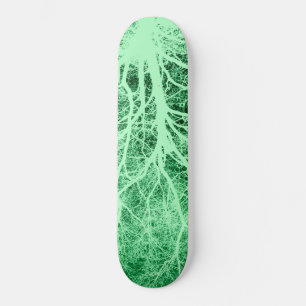 Grönt träd silhuette mini skateboard bräda 18,5 cm