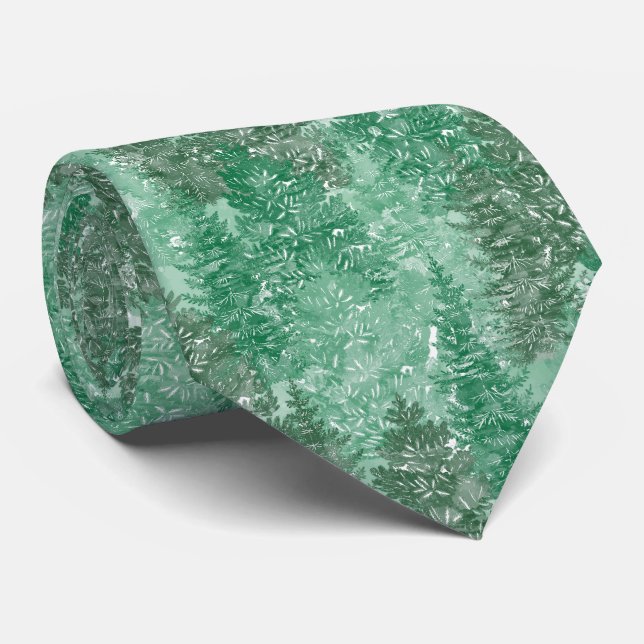 Grönt Träd Slips (Rullad)
